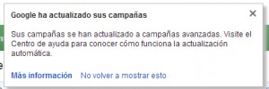 Google ha actualizado sus campañas Adwords